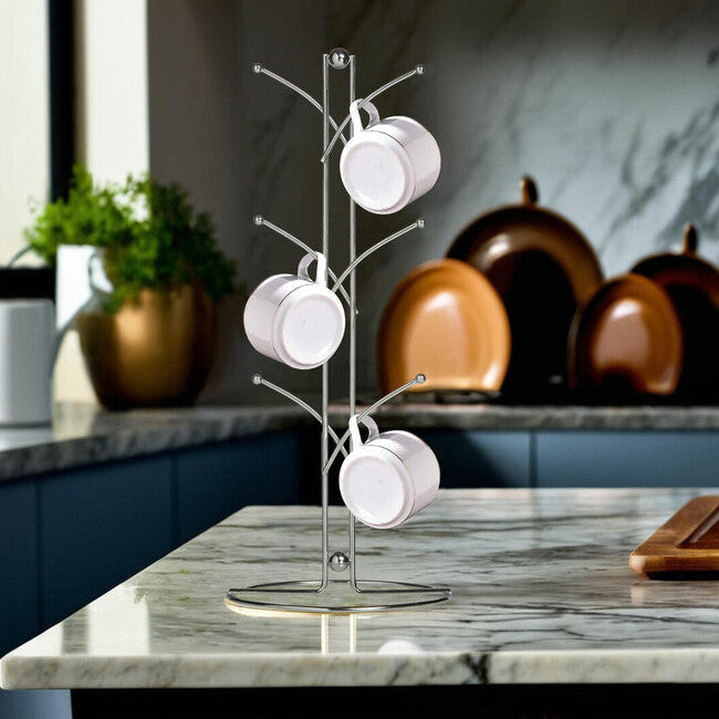 Chrome 6 Cup Mug Tree