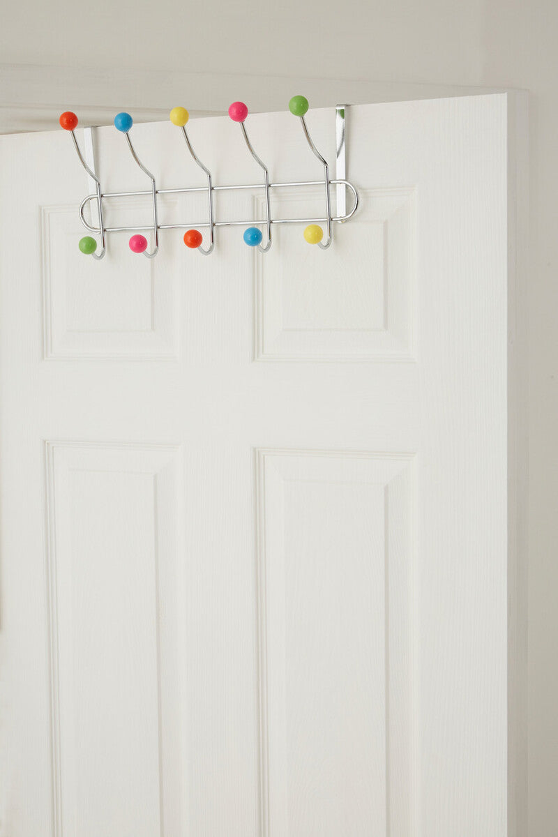 Multi Colour 10 Hook Over Door Hanger