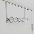 Chrome Over Door Hanger with Five Diamante Hooks