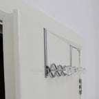 Chrome Over Door Hanger with Five Diamante Hooks