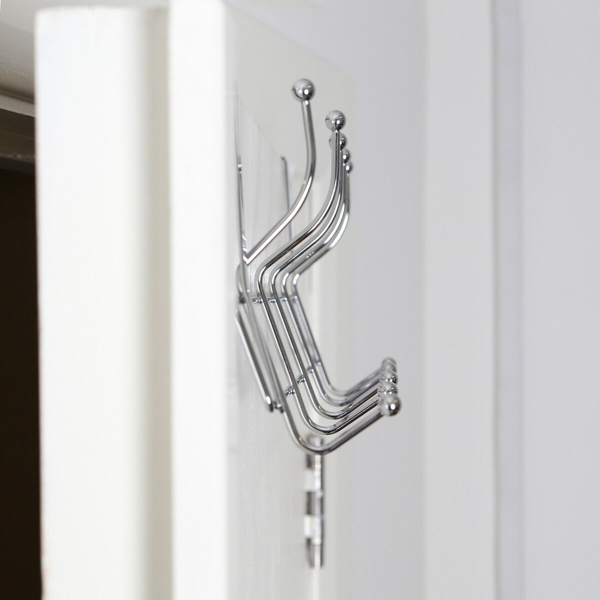 Ten Hook Over Door Chrome Hanger