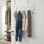 Ten Hook Over Door Chrome Hanger