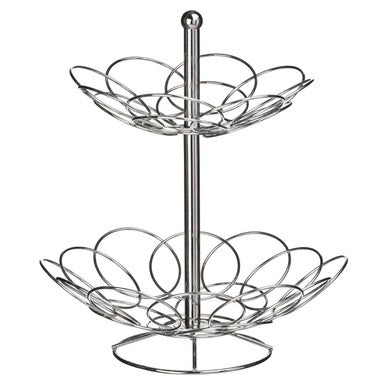 2 Tier Chrome Fruit Basket