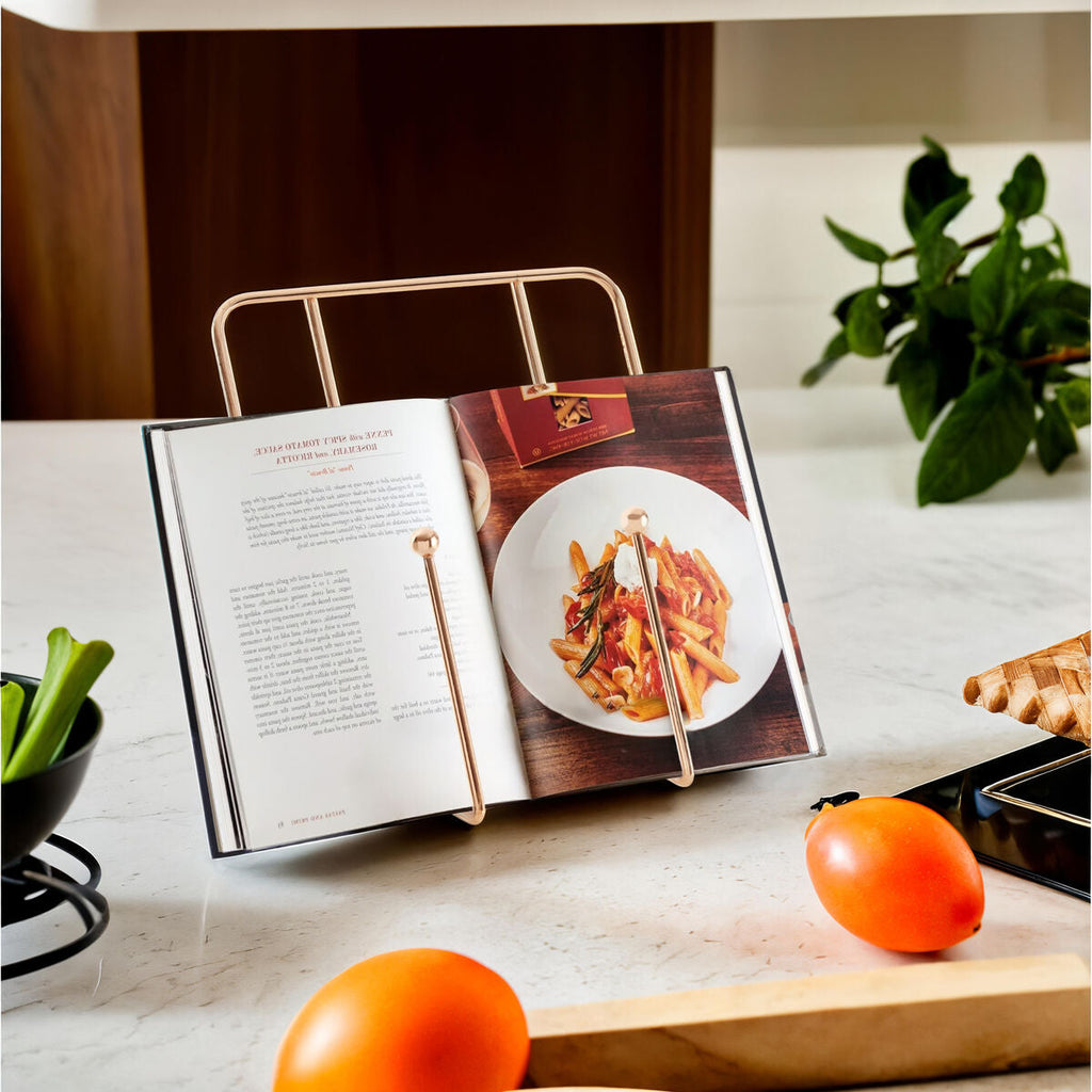 Cookbook Stand with Copper Finish