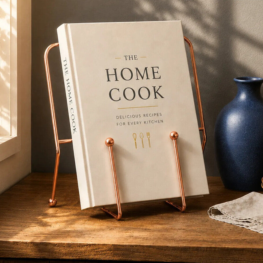 Cookbook Stand with Copper Finish