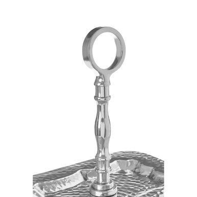 2 Tier Hammered Aluminium Cake Stand
