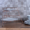 Copper Plated Corner Plate Rack