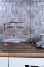 Copper Plated Corner Plate Rack