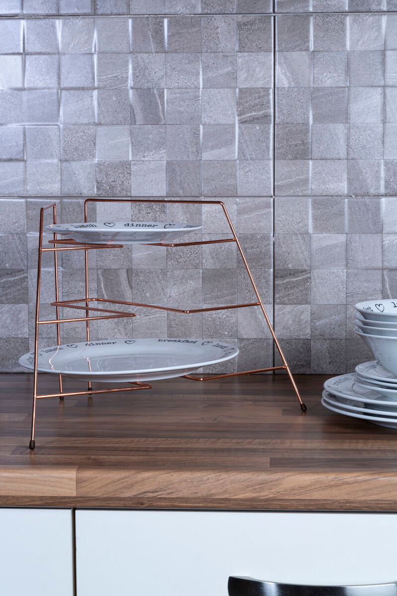 Copper Plated Corner Plate Rack