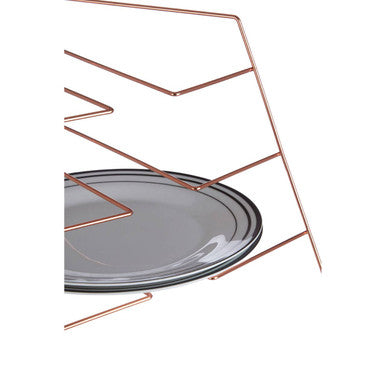 Copper Plated Corner Plate Rack