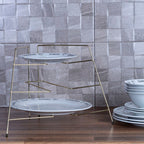 Gold Plated Corner Plate Rack