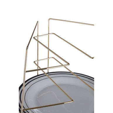 Gold Plated Corner Plate Rack