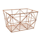 Copper Finish Tapered Wire Basket