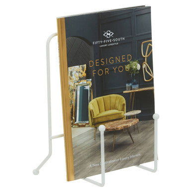 Matt White Finish Cookbook Stand