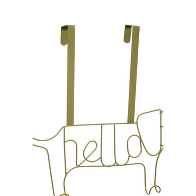 Gold Finish Sausage Dog Hanger