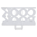 White Enamel Metal Cookbook Stand with Adjustable Support