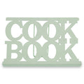 Mint Green Enamel Metal Cookbook Stand with Adjustable Support