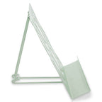 Mint Green Enamel Metal Cookbook Stand with Adjustable Support