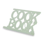 Mint Green Enamel Metal Cookbook Stand with Adjustable Support