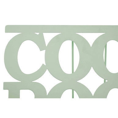 Mint Green Enamel Metal Cookbook Stand with Adjustable Support