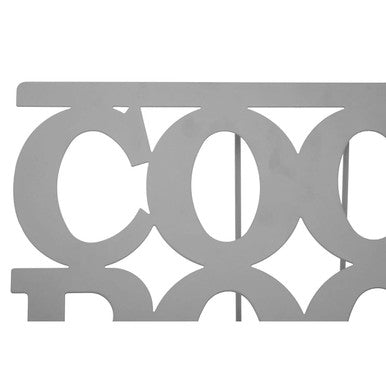 Cool Grey Enamel Metal Cookbook Stand with Adjustable Support