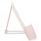 Pink Enamel Metal Cookbook Stand with Adjustable Support