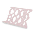 Pink Enamel Metal Cookbook Stand with Adjustable Support