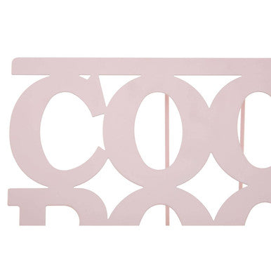 Pink Enamel Metal Cookbook Stand with Adjustable Support