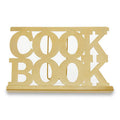 Light Gold Enamel Metal Cookbook Stand with Adjustable Support