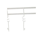 Over Door White Hanger with Five Swirl Hooks