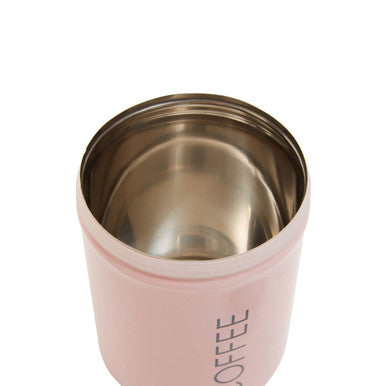 Pink Enamel Coffee Canister