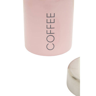 Pink Enamel Coffee Canister