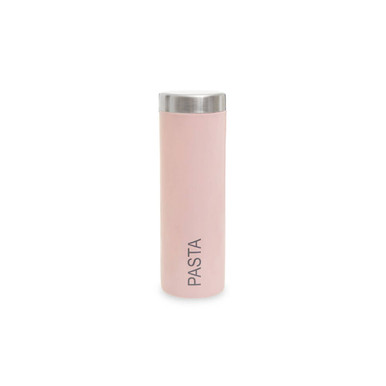 Pink Enamel Stainless Steel Pasta Canister