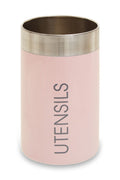Pink Enamel Stainless Steel Utensil Holder