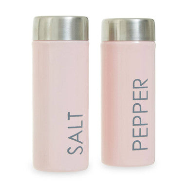 Light Pink Enamel Salt and Pepper Set