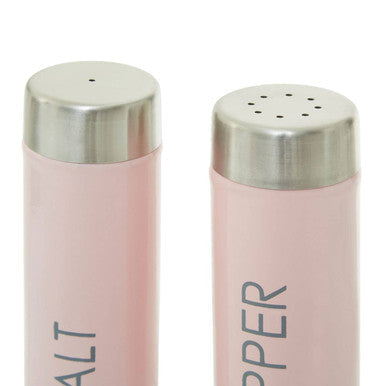 Light Pink Enamel Salt and Pepper Set
