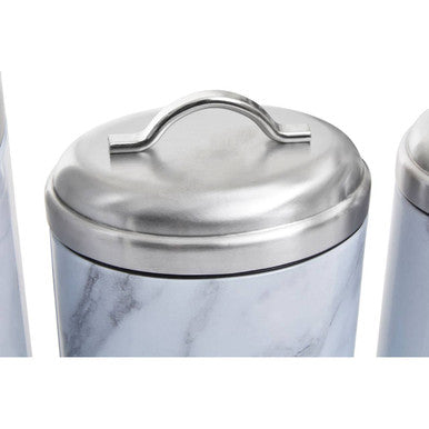 4 Piece Marble Effect Kitchen Storage Set