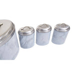 4 Piece Marble Effect Kitchen Storage Set