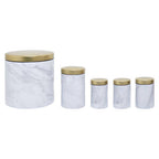 5 Piece Kitchen Storage Set in Marble Effect