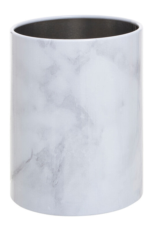 White Marble Effect Utensil Holder