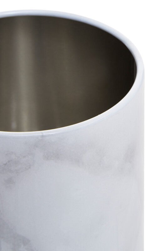 White Marble Effect Utensil Holder