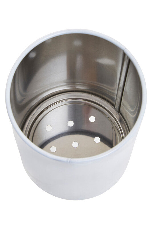 White Marble Effect Utensil Holder