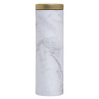 White Marble Effect Pasta Canister with Gold Lid