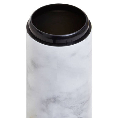 White Marble Effect Pasta Canister with Gold Lid