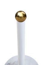 White Marble Effect and Gold Kitchen Roll Holder