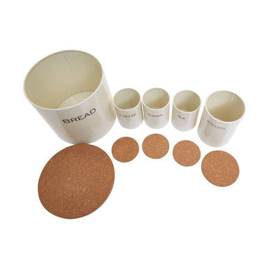 5 Piece Kitchen Storage Set in Cream | Easton