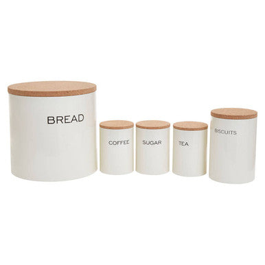 5 Piece Kitchen Storage Set in Cream | Easton
