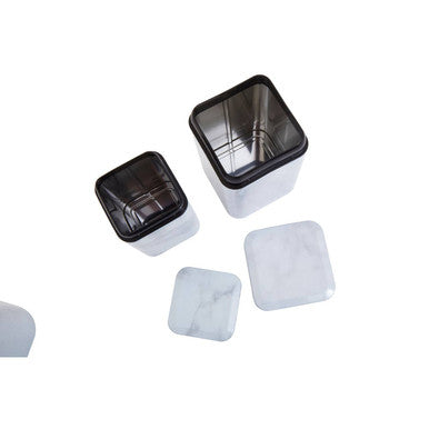 5 Piece Marble Effect Kitchen Storage Set