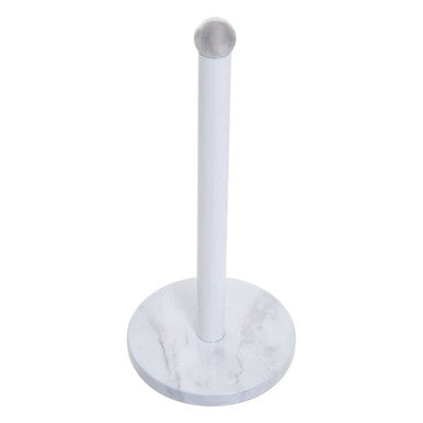 White Marble Effect Kitchen Roll Holder