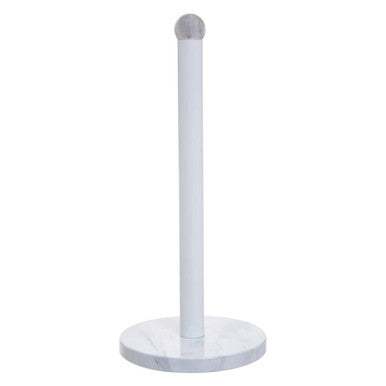 White Marble Effect Kitchen Roll Holder